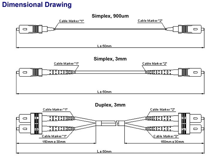 Fiber Optic Jumper Patch Cord FC-LC Single Mold